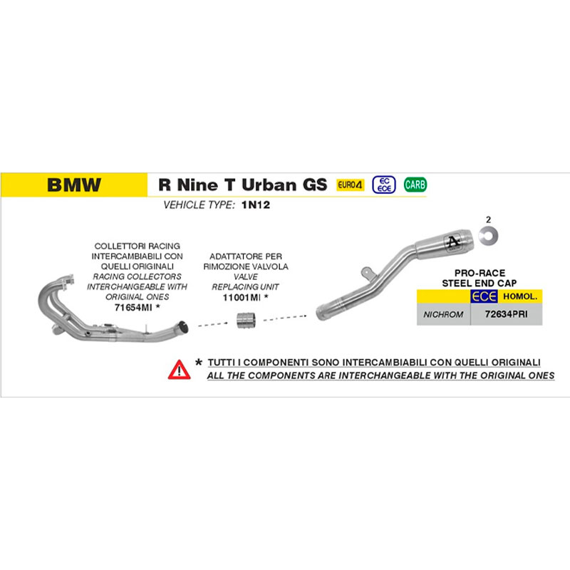 Escape Pro-Race Nichrom BMW R Nine T Urban GS 2017-2020