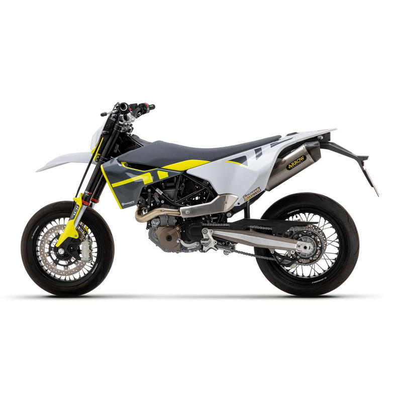 Escape Race-Tech titanio fondo carbono Husqvarna 701 Enduro/Supermoto 2017-2024