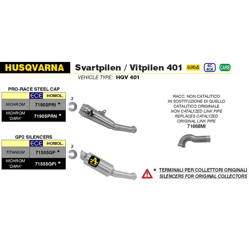Escape GP2 Husqvarna Svartpilen / Vitpilen 401 2018-2019