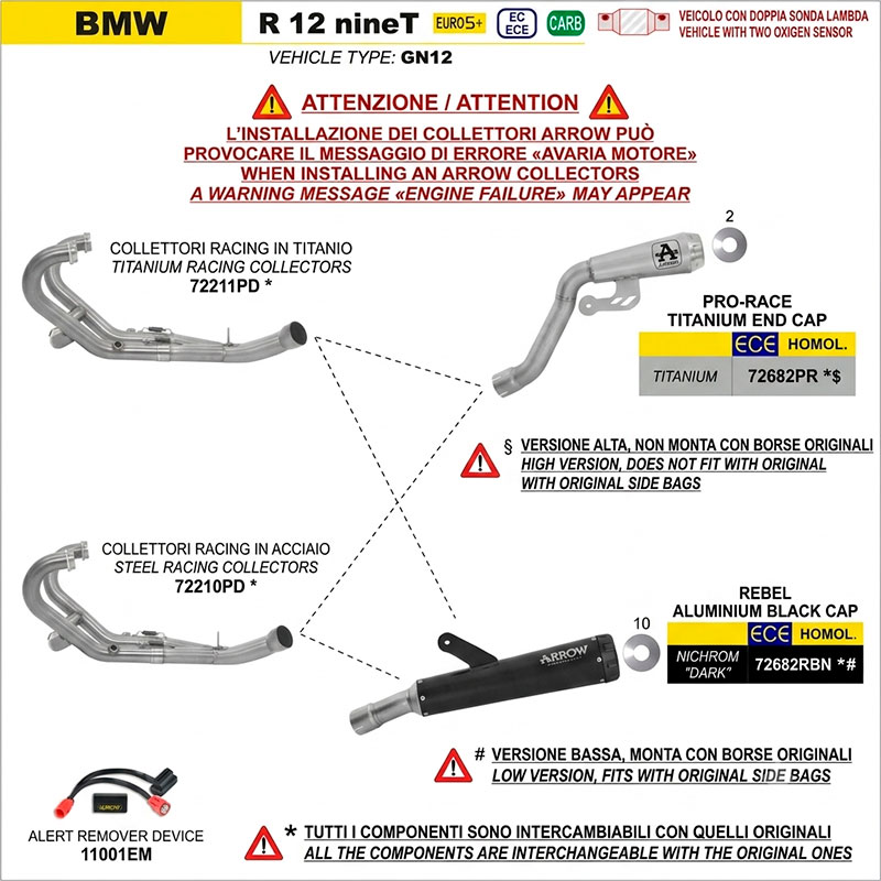 Escape Pro-Race titanio BMW R12 Nine-T 2026