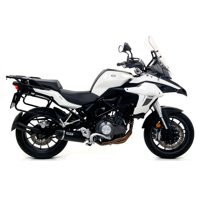 Escape Race-Tech aluminio Dark fondo carbono para Benelli TRK 502 2017-2020