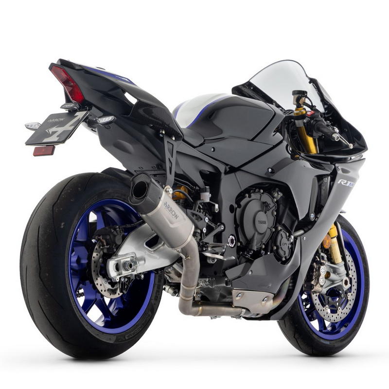 Escape Arrow Indy Race EVO titanio LOW SOUND largo con supresor Yamaha R1 2017-2026