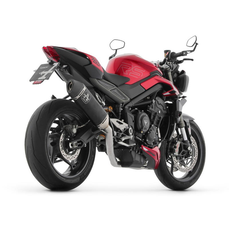 Sistema completo racing Triumph Street Triple 765 RS 2023-2024 con escape Veloce aluminio Dark