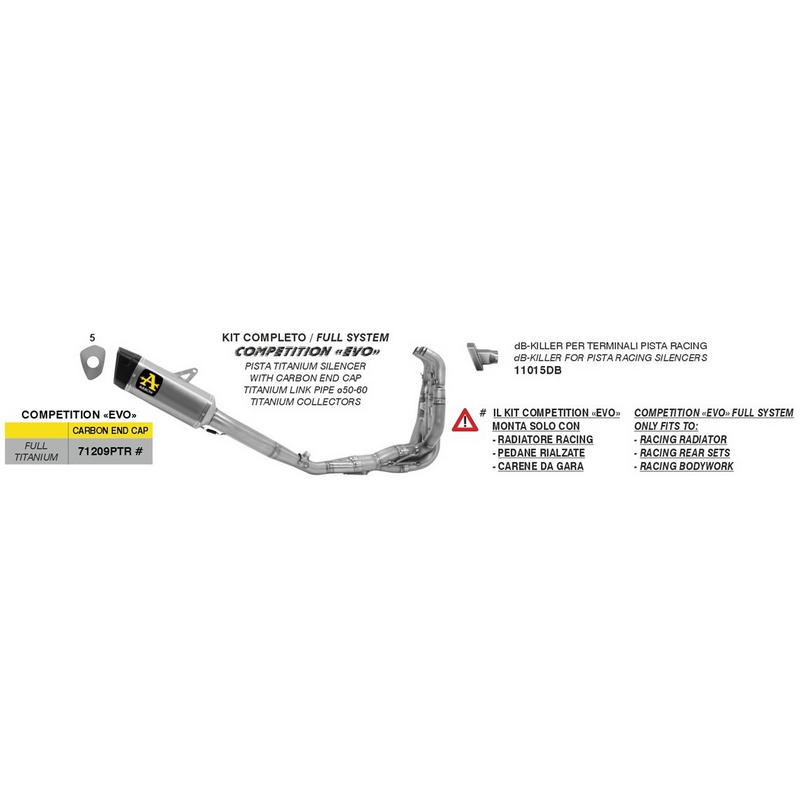 Sistema completo Competition colectores acero Kawasaki ZX-6R 2024-